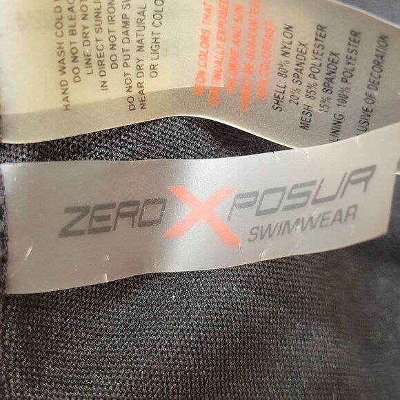 Zero Posur Tropical Print Swim Suit Size 18.5 - Picture 13 of 16